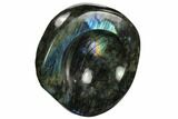 Polished, Flashy Labradorite Bowl - Madagascar #120141-2